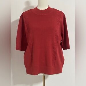 Women's Mock Neck Short Sleeve Sweater Women's XXL. Old money SKU 10
